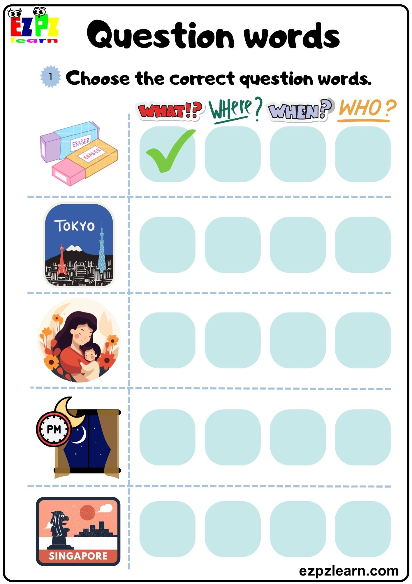 Question Words Look at the Image and Choose the Correct Words Grammar ...